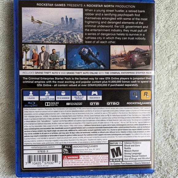 Grand Theft Auto V for Playstation 4 PS4 Premium Edition - Picture 2 of 4